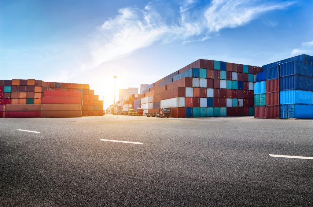 Industrial port and container yard