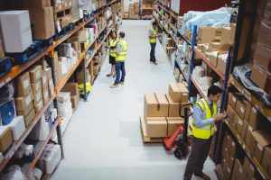 warehouse team checking inventory
