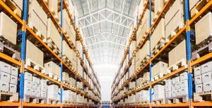 A warehouse with an overflow of boxes